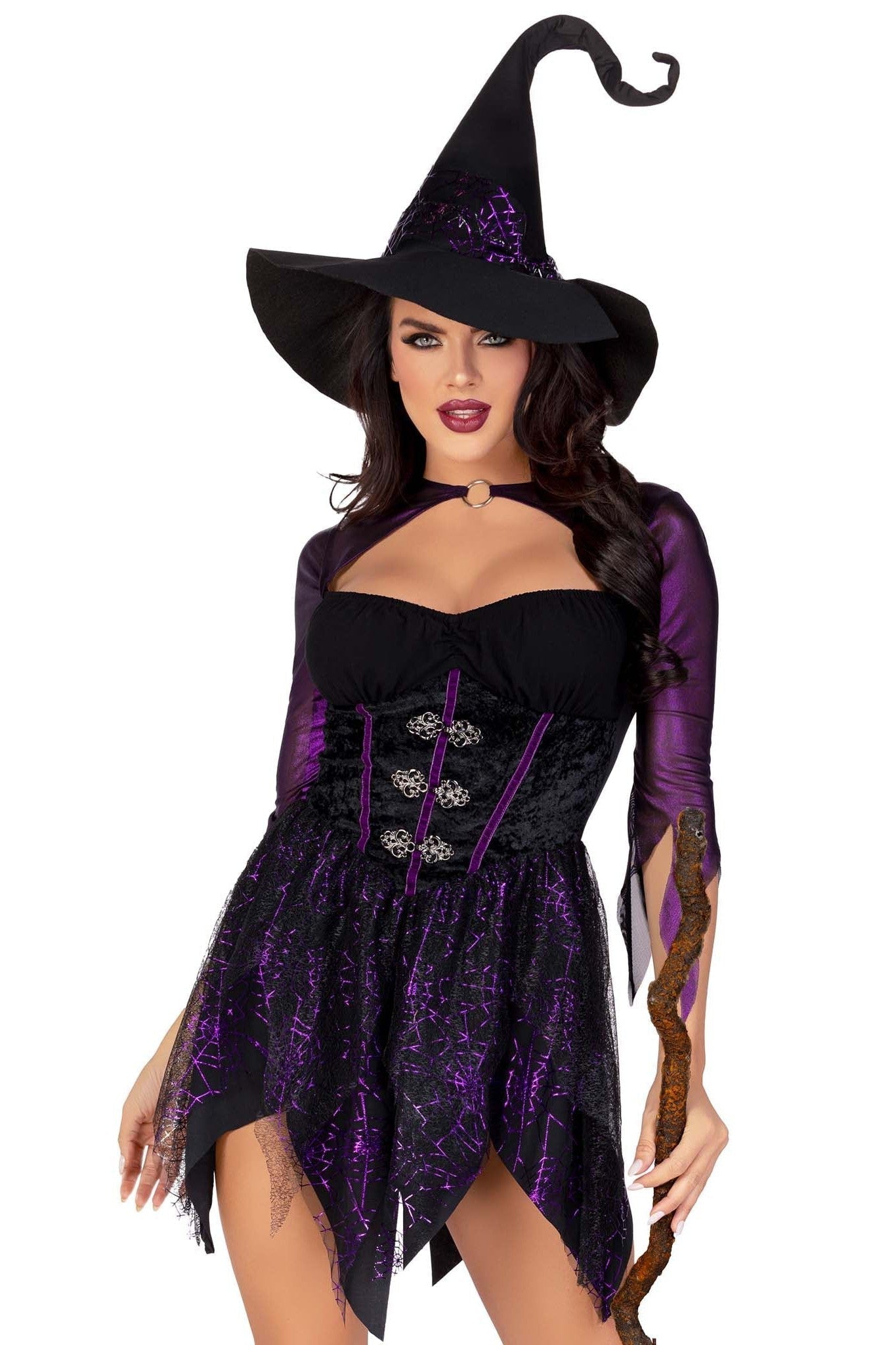 Free Shipping For 2 Piece Mystical Witch Dress Costume Set