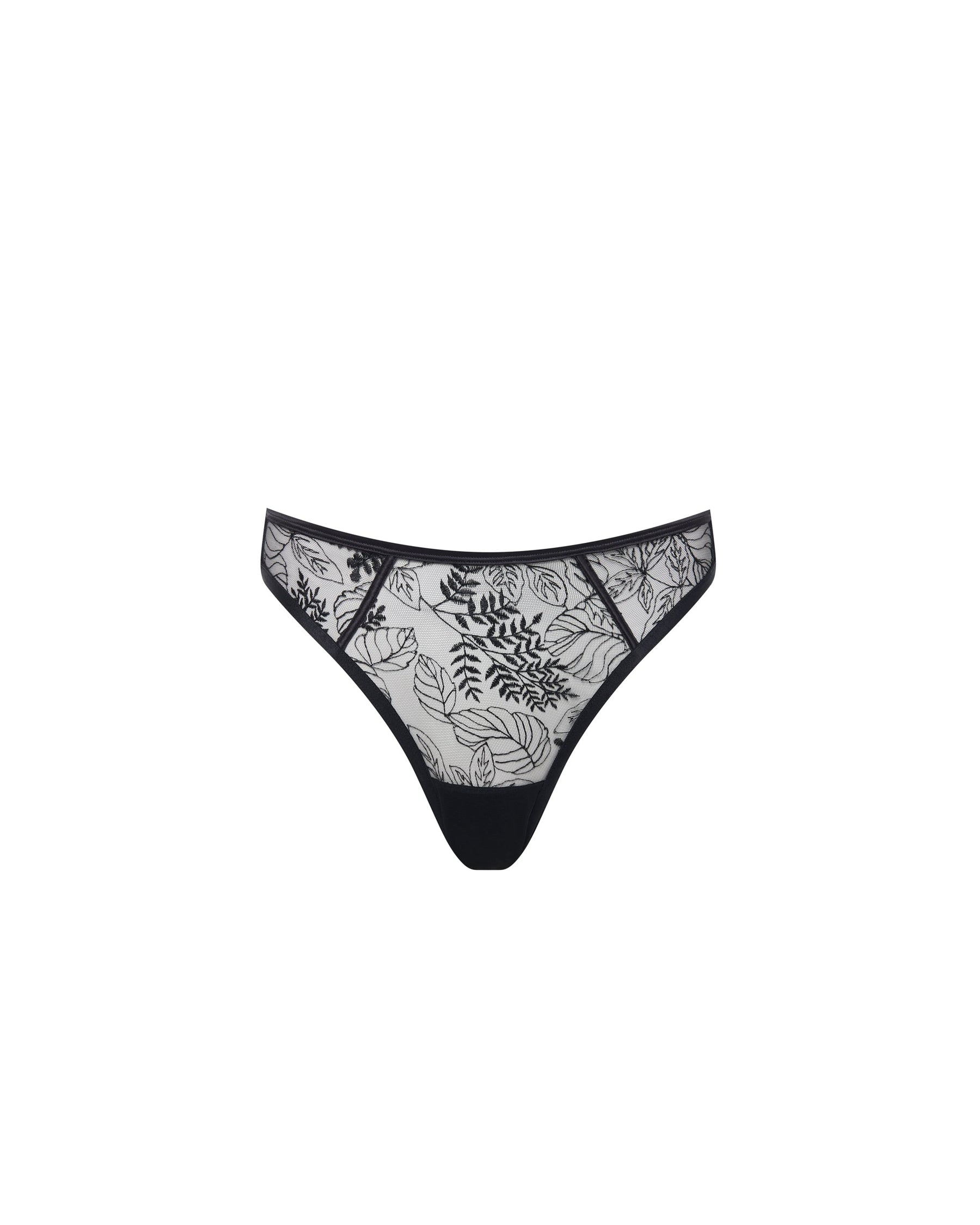 Seraphim High-waist Thong Black
