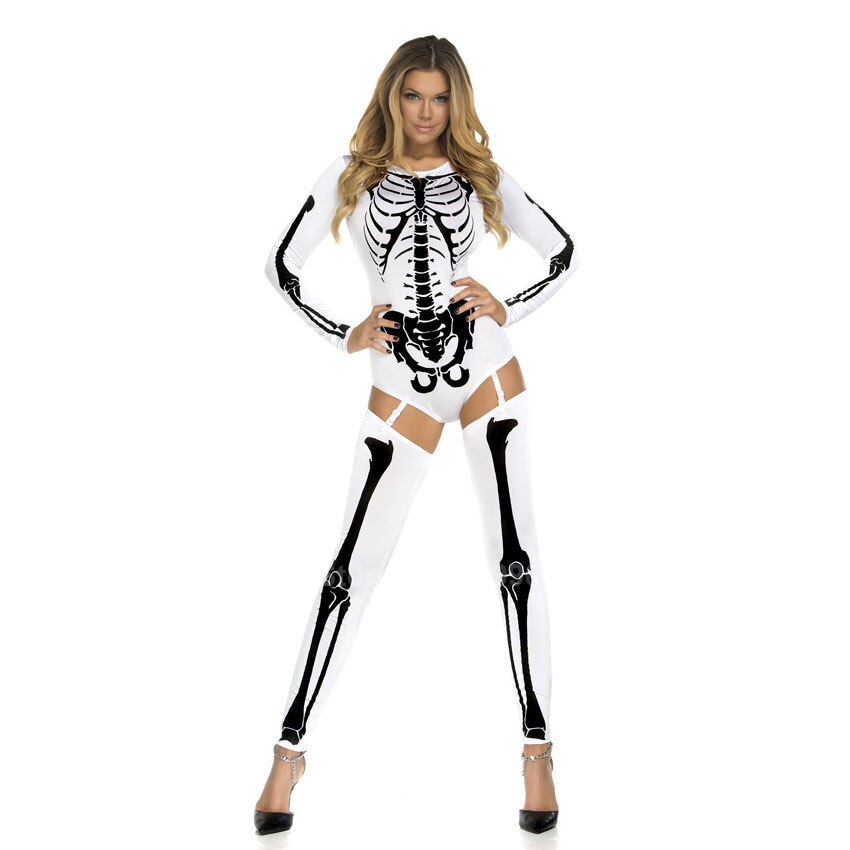 Free Shipping For Sexy Skeleton Costume