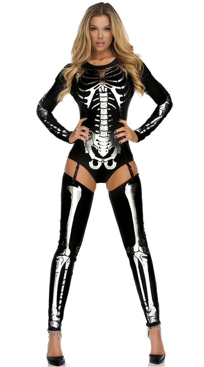 Free Shipping For Sexy Skeleton Costume