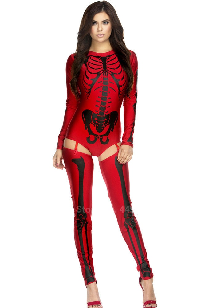 Free Shipping For Sexy Skeleton Costume
