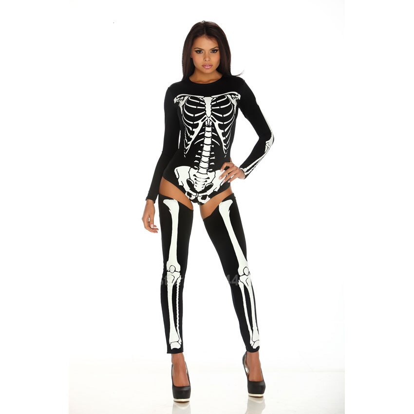 Free Shipping For Sexy Skeleton Costume