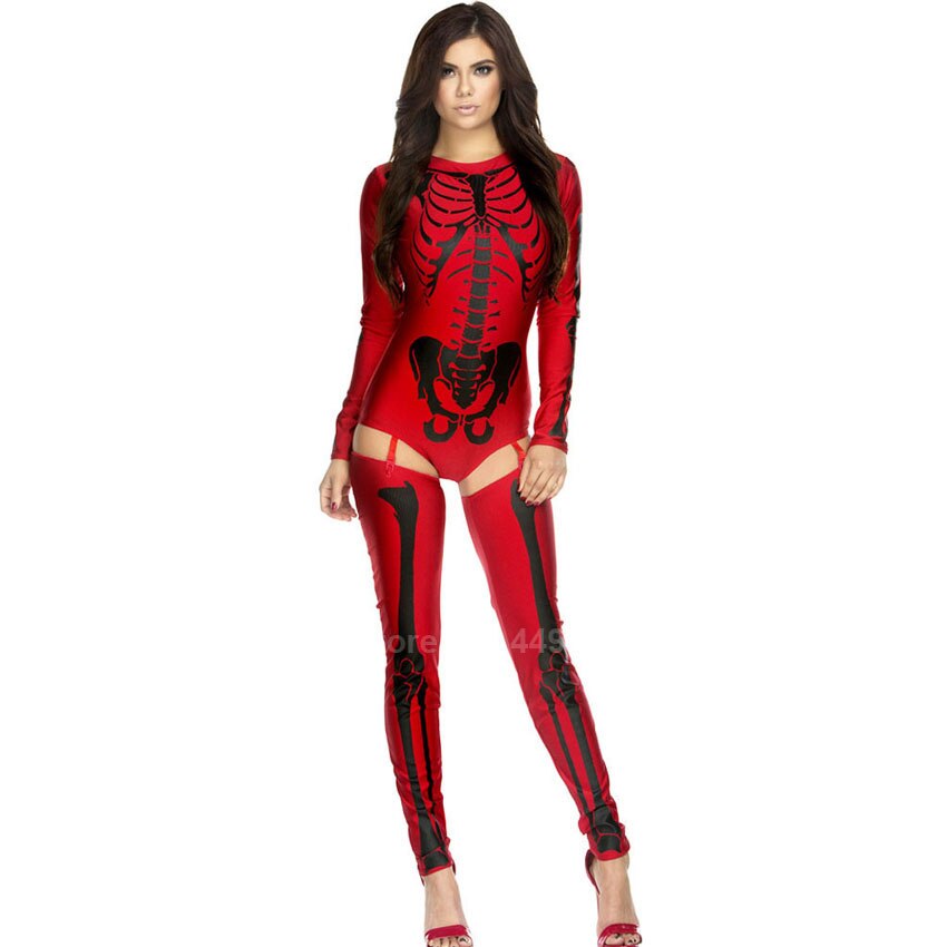 Free Shipping For Sexy Skeleton Costume