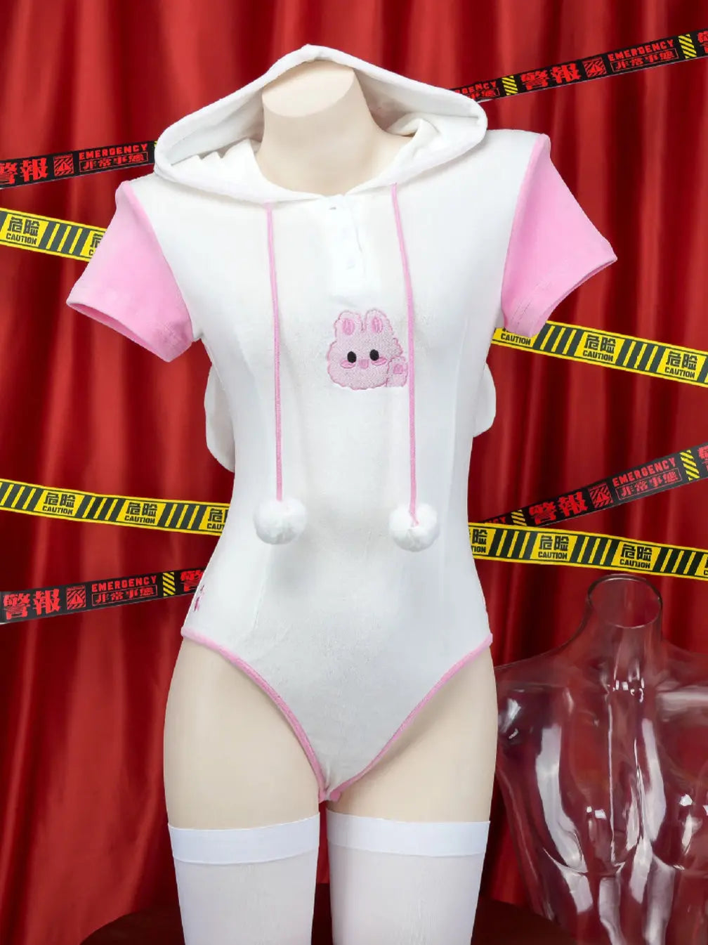 Free Shipping For 'Your Babe' Anime Girl Hooded Bunny Ears Costume
