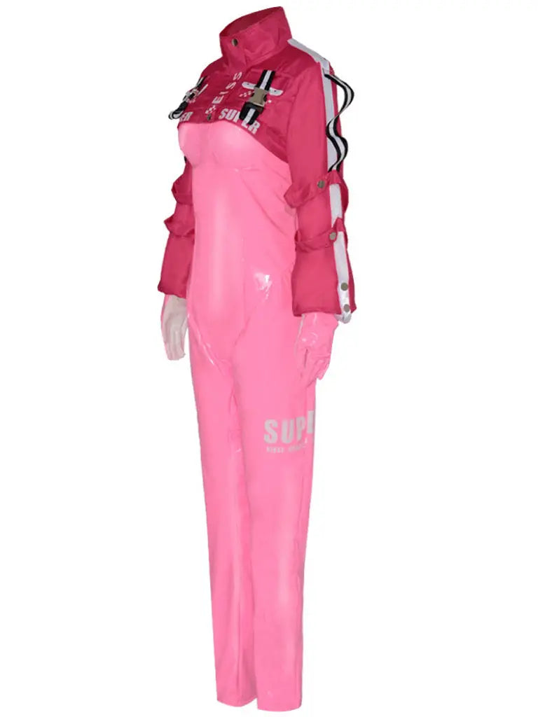 Free Shipping For Goddess of Victory Pink Leather Costume