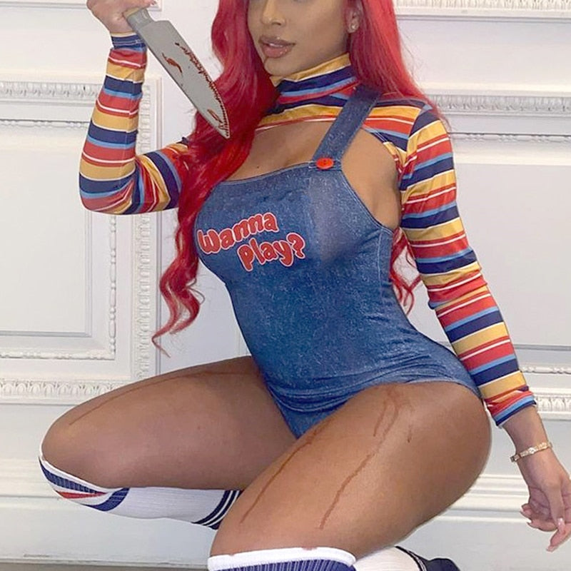 Free Shipping For Sexy Chucky Costume