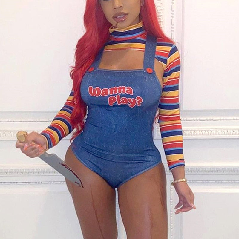 Free Shipping For Sexy Chucky Costume