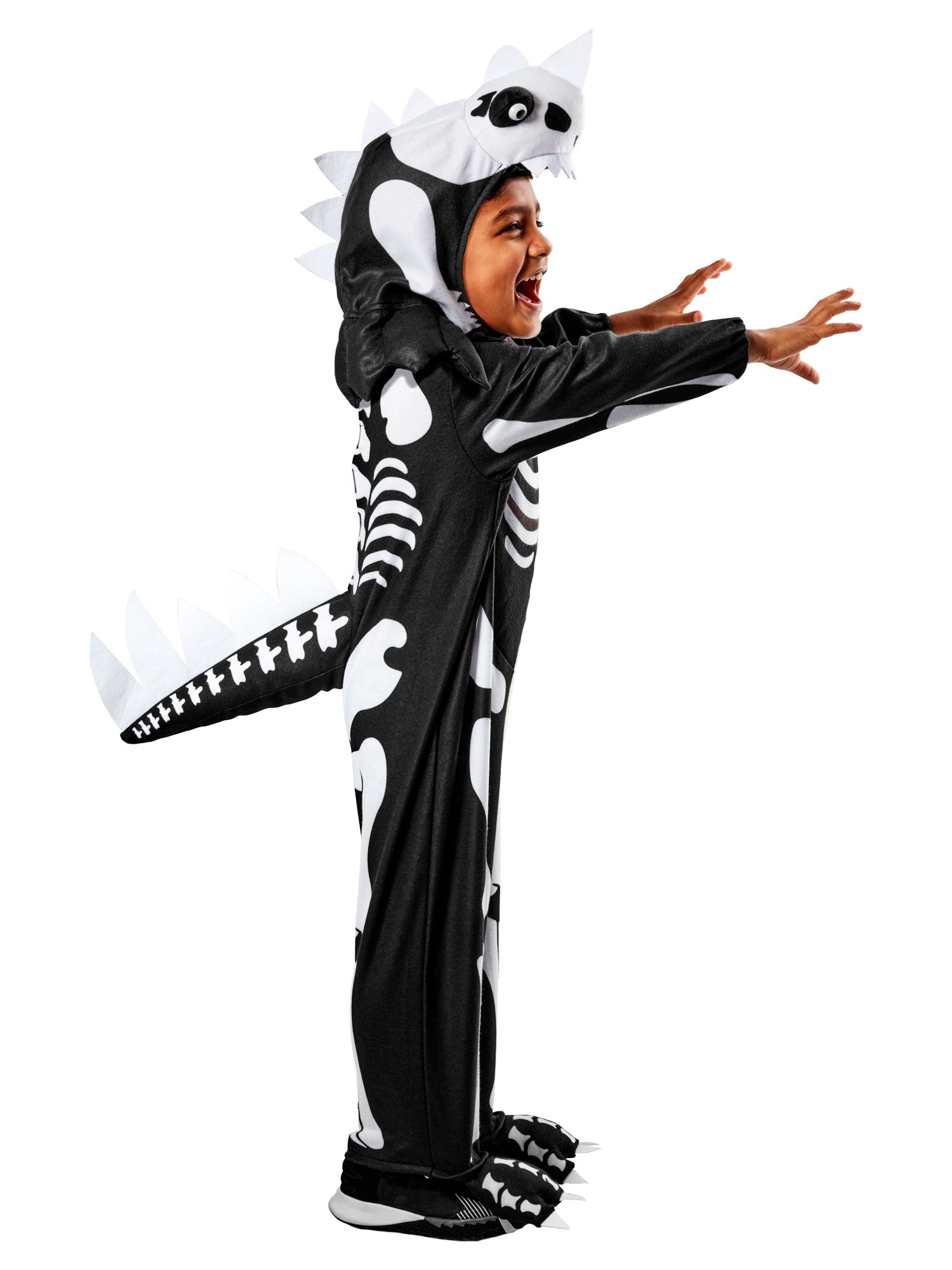 Free Shipping For Boys' Skelesaurus Rex Glow in the Dark Costume with Sound for Toddlers
