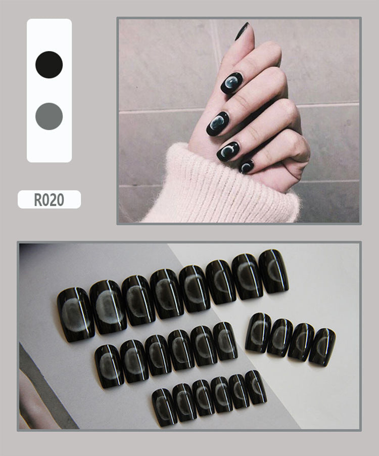 Cute Pre-Made Fall Nails Adhesive Tips 24 Pieces