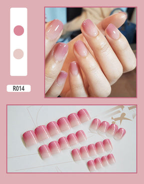 Cute Pre-Made Fall Nails Adhesive Tips 24 Pieces