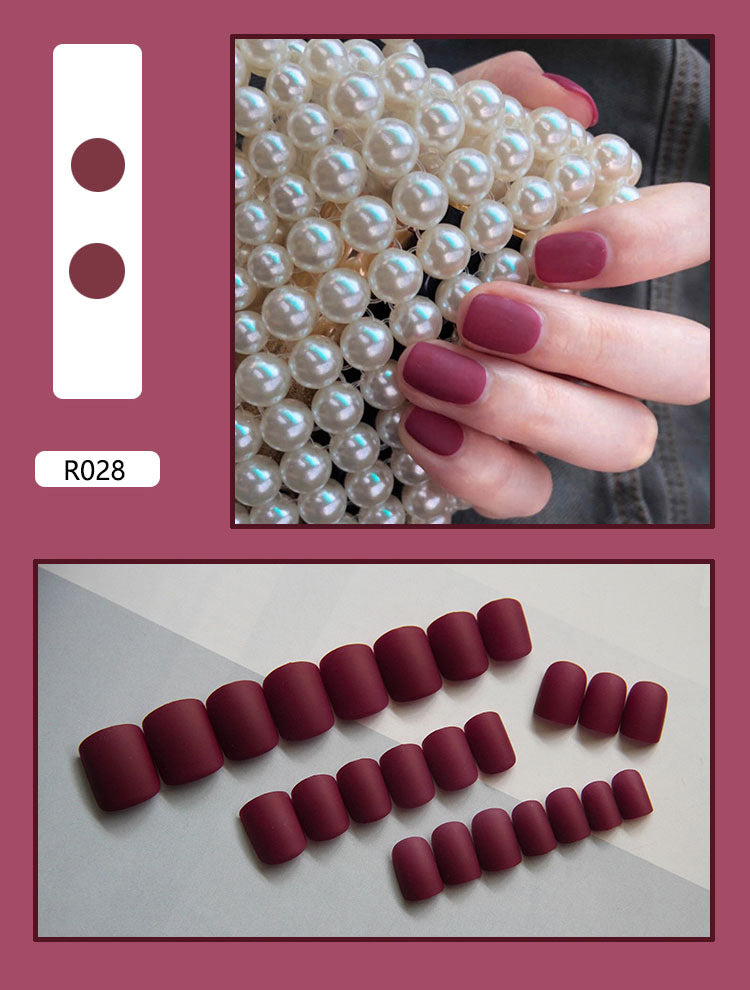 Cute Pre-Made Fall Nails Adhesive Tips 24 Pieces