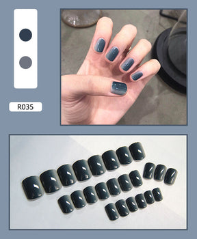 Cute Pre-Made Fall Nails Adhesive Tips 24 Pieces