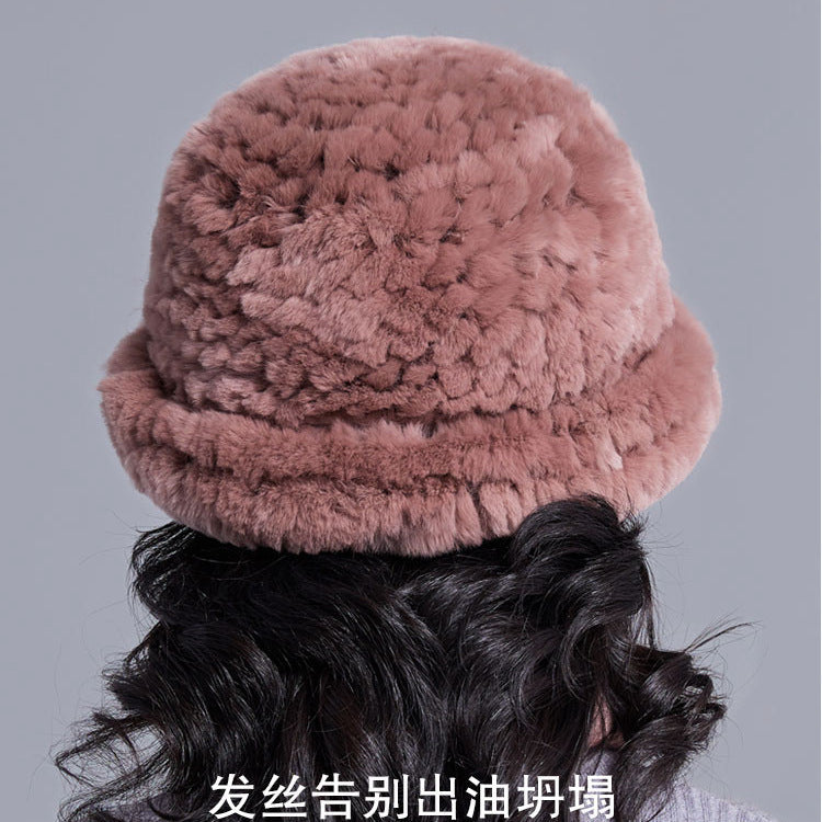 Winter Real Rabbit Fur Hat & Scarf Set - Warm & Elegant