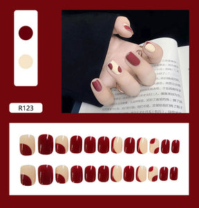 Removable Fall Nails Adhesive Tips 24 Pieces