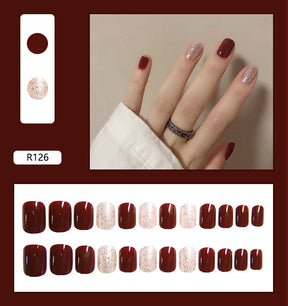 Removable Fall Nails Adhesive Tips 24 Pieces