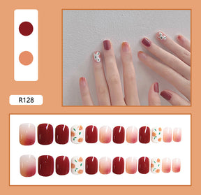 Removable Fall Nails Adhesive Tips 24 Pieces