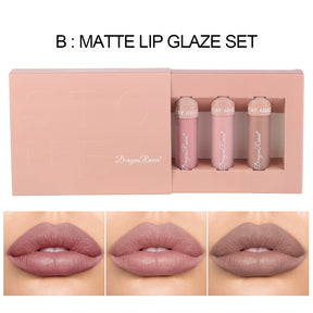 3-Pack Matte Lip Gloss Set, Non-Transfer