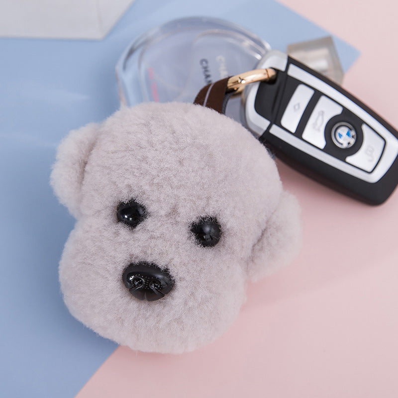 Cute Wool Puppy Keychain - Phone & Bag Charm