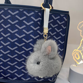 Cute Mink Fur Mini Bunny Keychain - Bag Charm