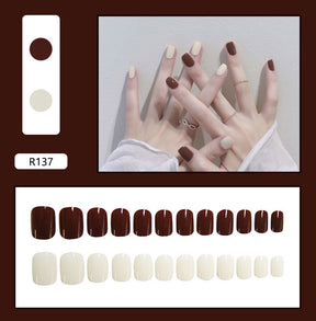 Removable Fall Nails Adhesive Tips 24 Pieces