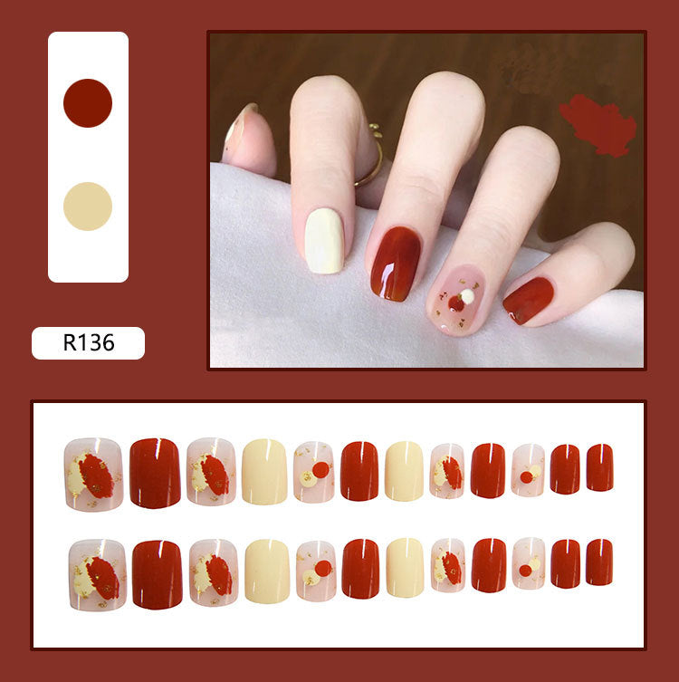 Removable Fall Nails Adhesive Tips 24 Pieces