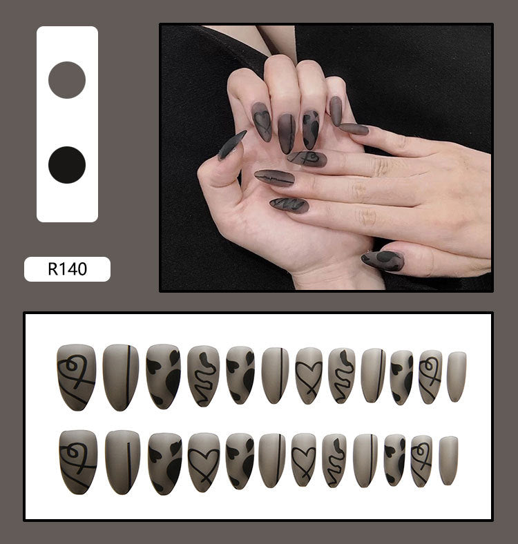 Removable Fall Nails Adhesive Tips 24 Pieces