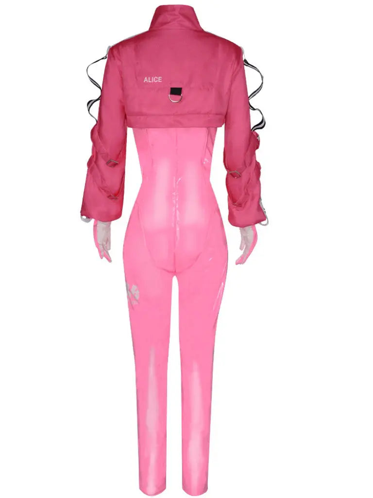 Free Shipping For  Goddess of Victory Pink Leather Costume