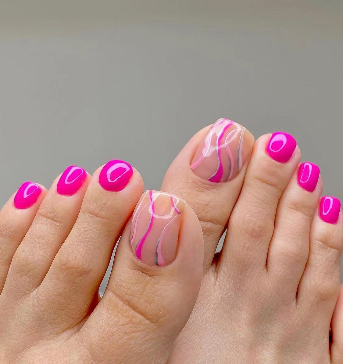 Removable Toe Nail Art, Wear-On Foot Nails