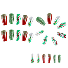 Christmas Nail Decals - European Style, Mid-Length