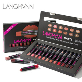 12-Piece Matte Lipstick Set in Gift Box