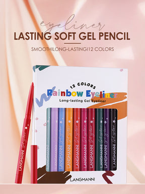 12-Color Long-Lasting Matte Eyeliner Pen Set