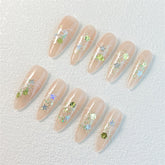 Chic Handmade Star Glitter Fall Nails, Trendy and Versatile Nail Patches for Girls