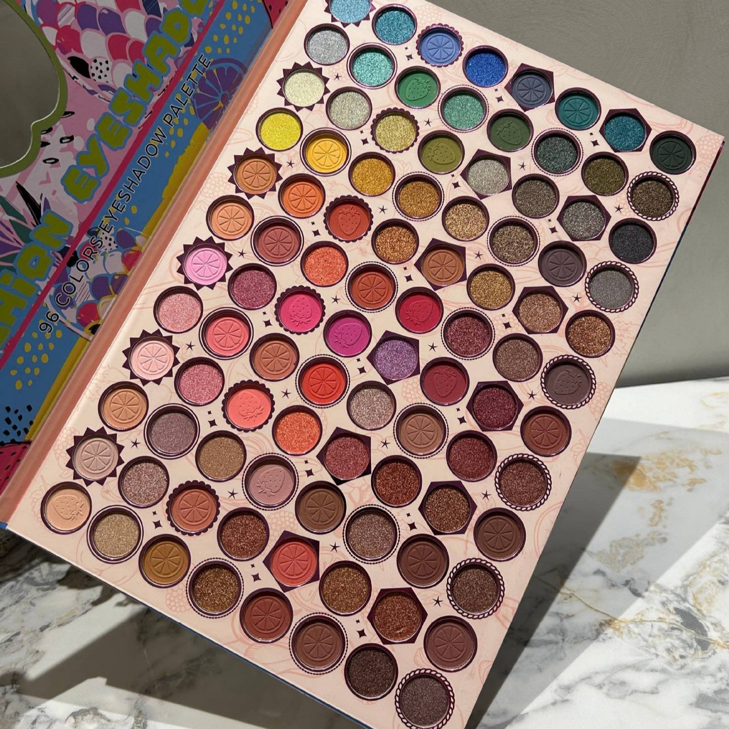 96-Color Eye Shadow Palette - Matte, Shimmer, Multi-Color