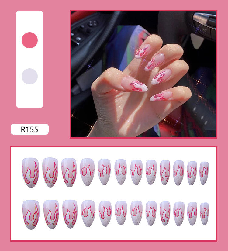 Removable Fall Nails Adhesive Tips 24 Pieces