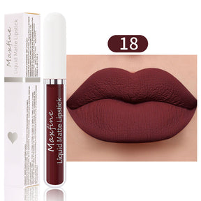 High-Pigment Matte Liquid Lipstick - Long-Lasting, Waterproof, Hydrating