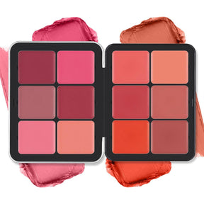 12-Color Matte Cheek Cream Compact - Natural Finish