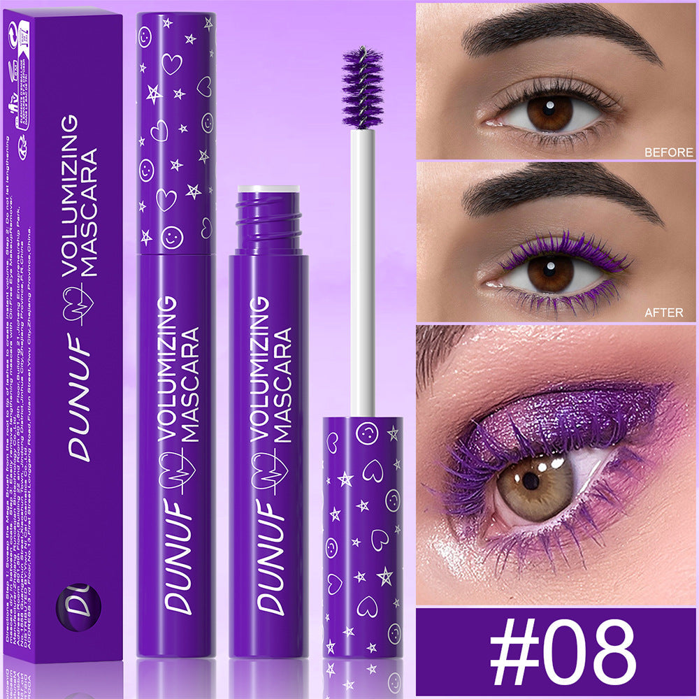 DUNUF Colored Mascara, Long-Lasting Waterproof, Thickening and Lengthening