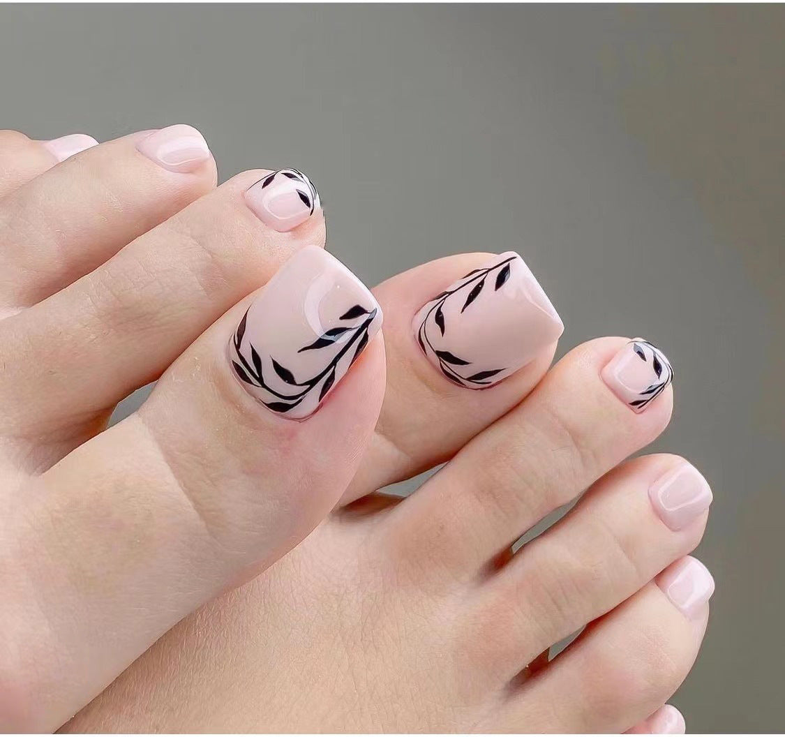 Removable Toe Nail Art, Wear-On Foot Nails