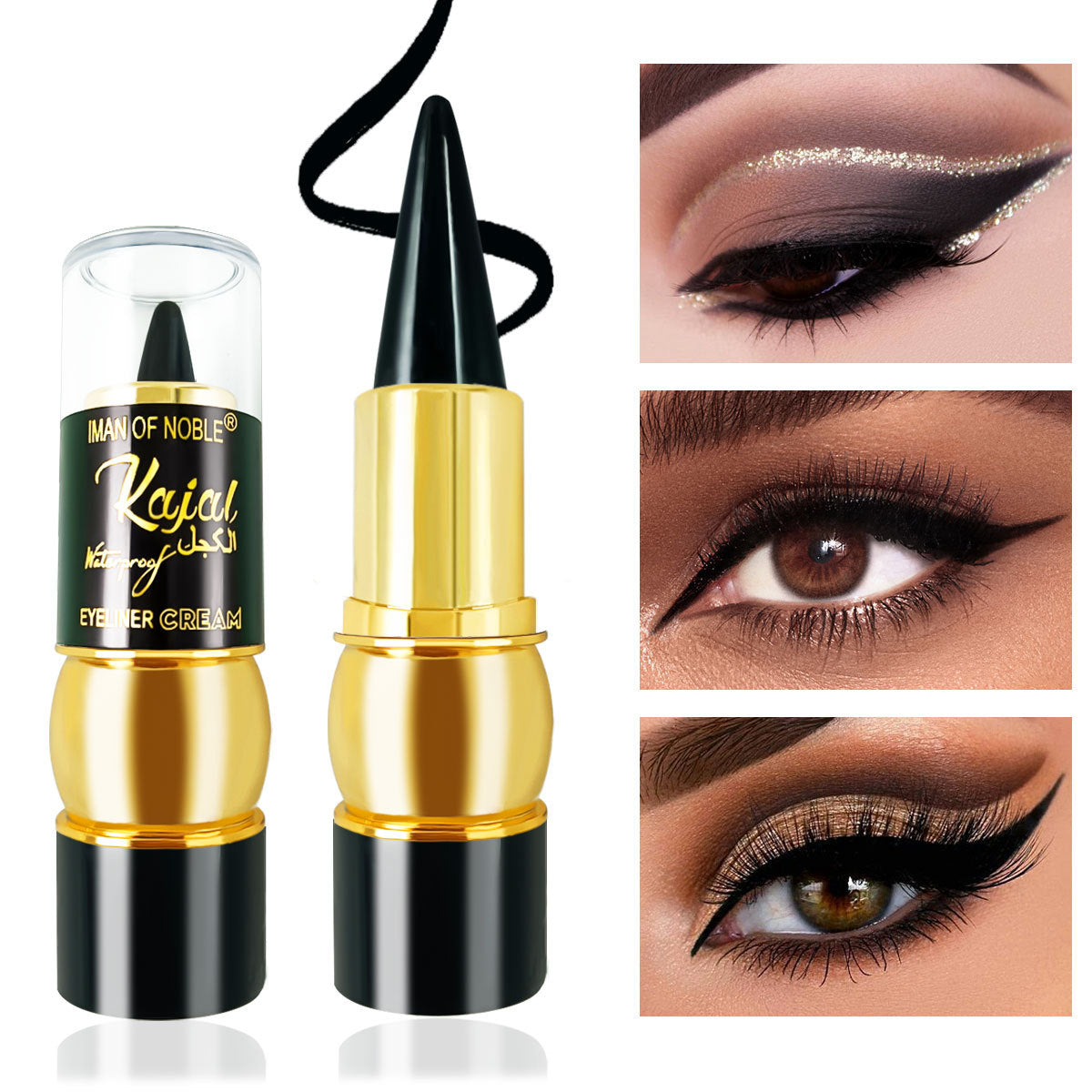 Waterproof Quick-Dry Matte Eyeliner Pen - Intense Black