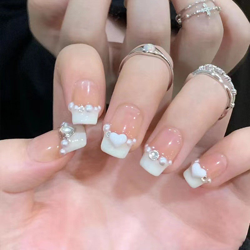 Wholesale Short Milk White French Jelly Nail Tips