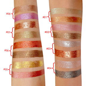 8-Color Shimmer Water-Based Eye Shadow Set