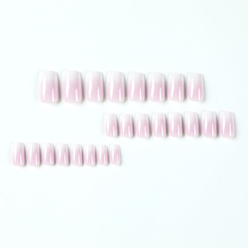 White French Ombre Nails - Nude Removable (Wholesale 24-Piece)