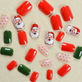 Cute Santa Claus Christmas Nails, Playful and Festive