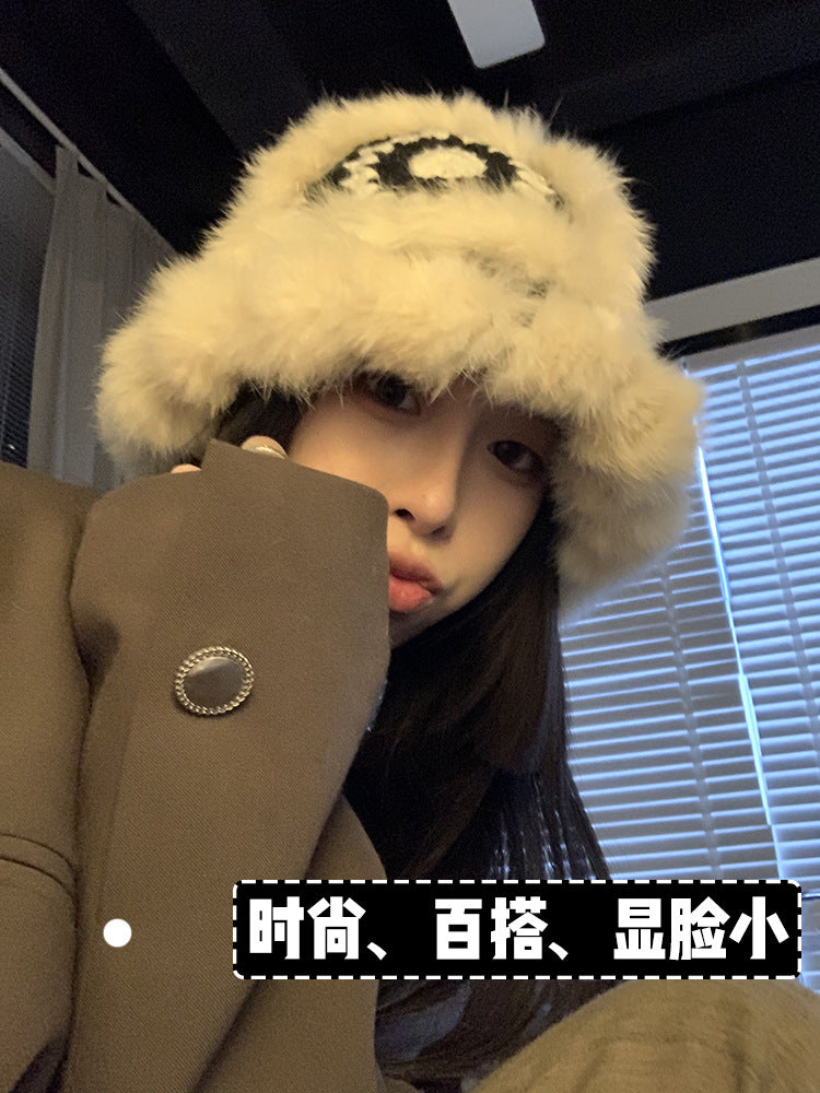 Cute Real Rabbit Fur Tiger Hat - Winter Fashion