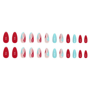 Almond Shape Pure Color Jump Nails, Fresh Spring/Summer Ins Style