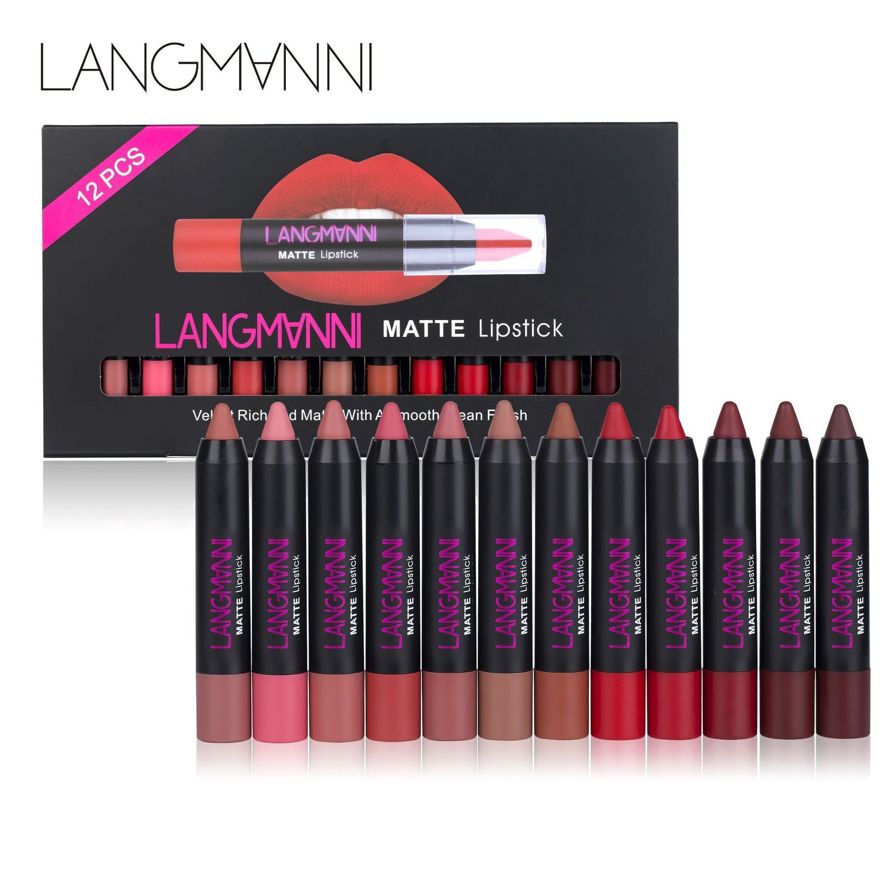 12-Piece Matte Lipstick Set in Gift Box