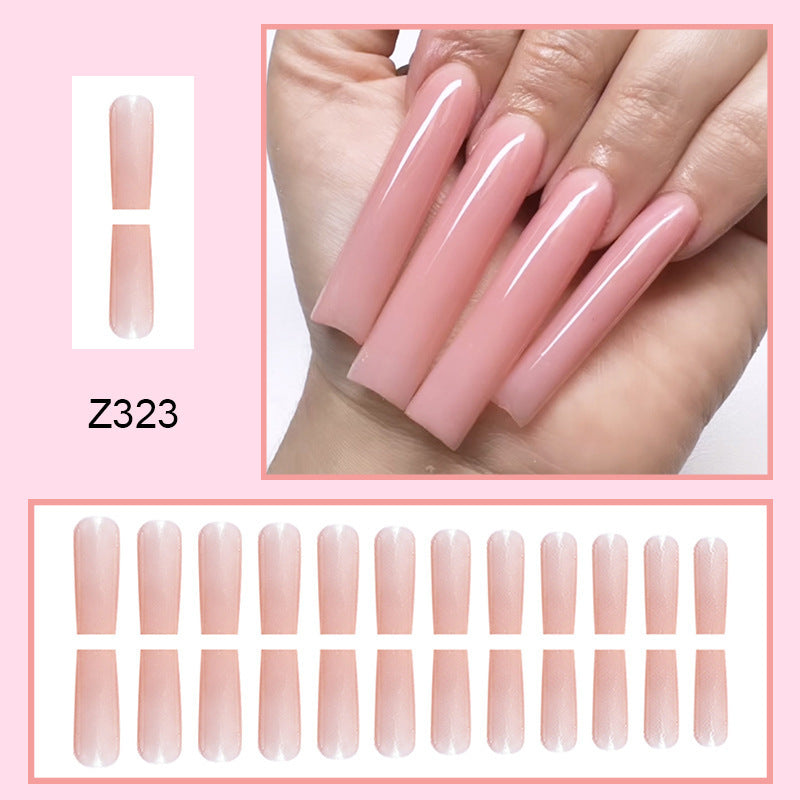 Pink Ballet-Inspired Long Fall Nails 24-Piece Wholesale Set