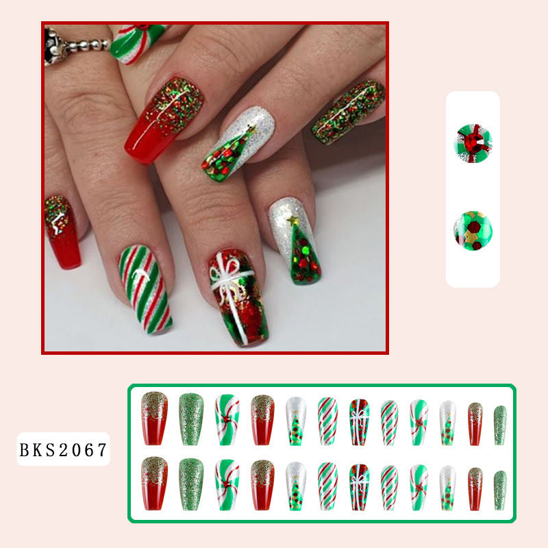 Christmas Nail Decals - European Style, Mid-Length