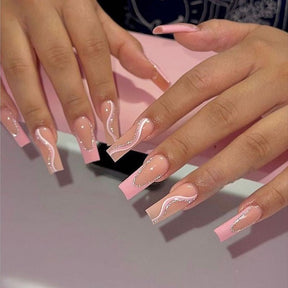 Pink French Nails - Glitter Line (Wholesale)