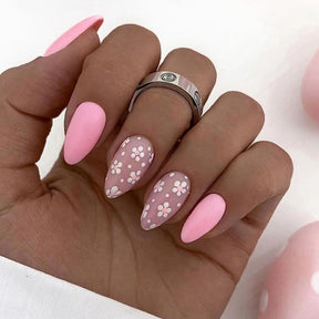 Cute Matte Flower Fresh Nails Sweet Girl Ins Style Wearable Nails Wholesale